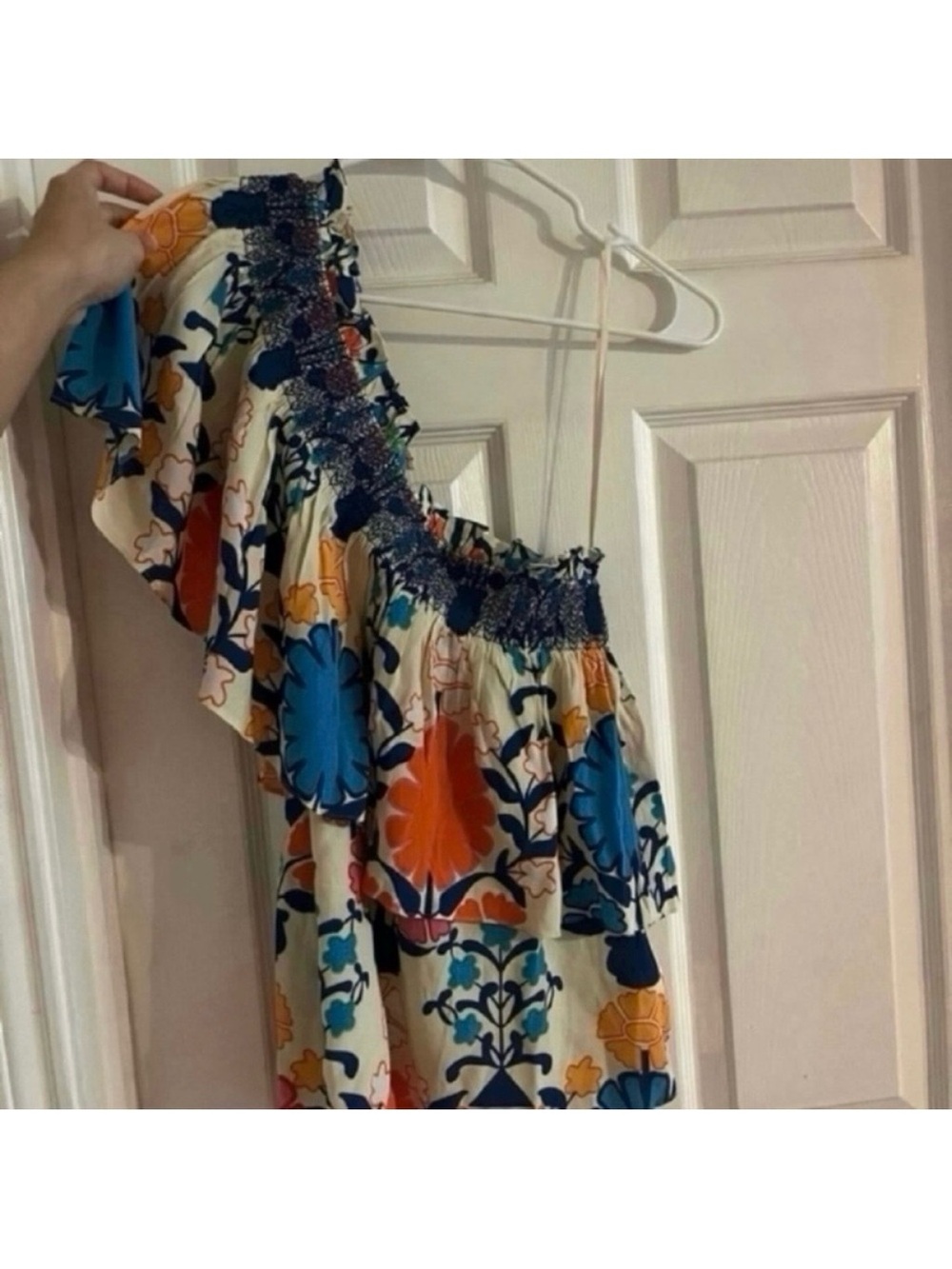 anthropologie plenty by tracy Reese one shoulder asymmetrical ruffle floral - Picture 3 of 5